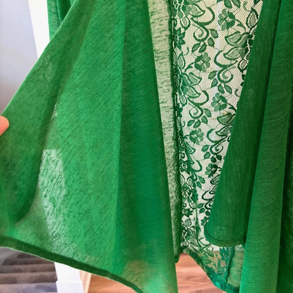 Green Lace Sweater - Medium (NWOT) - Picture 3 of 5
